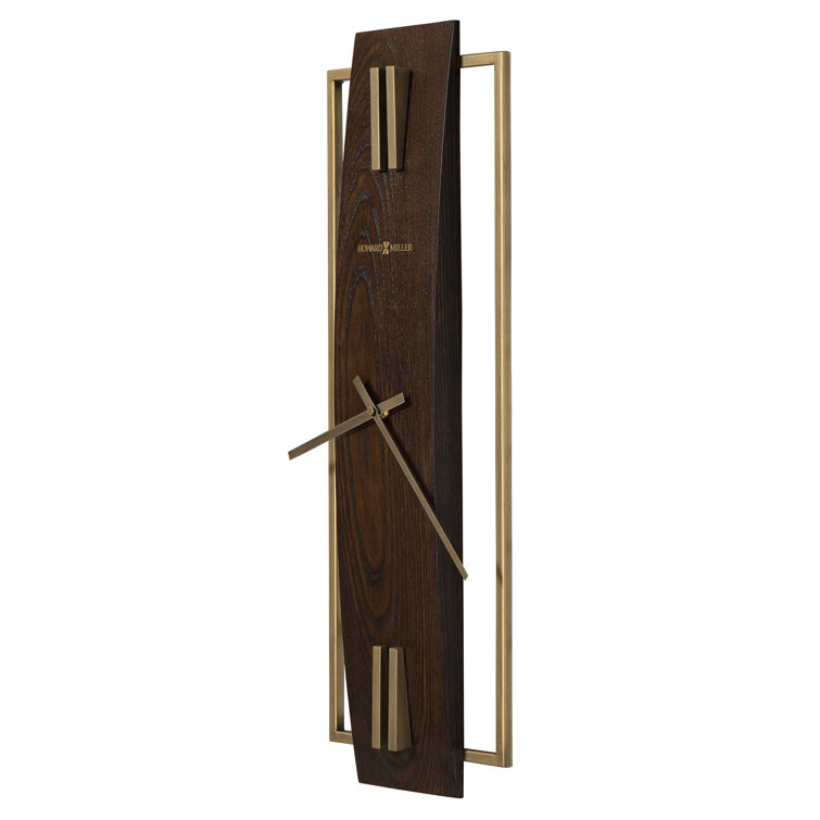 Oversized Brown and Gold Modern Wall Clock