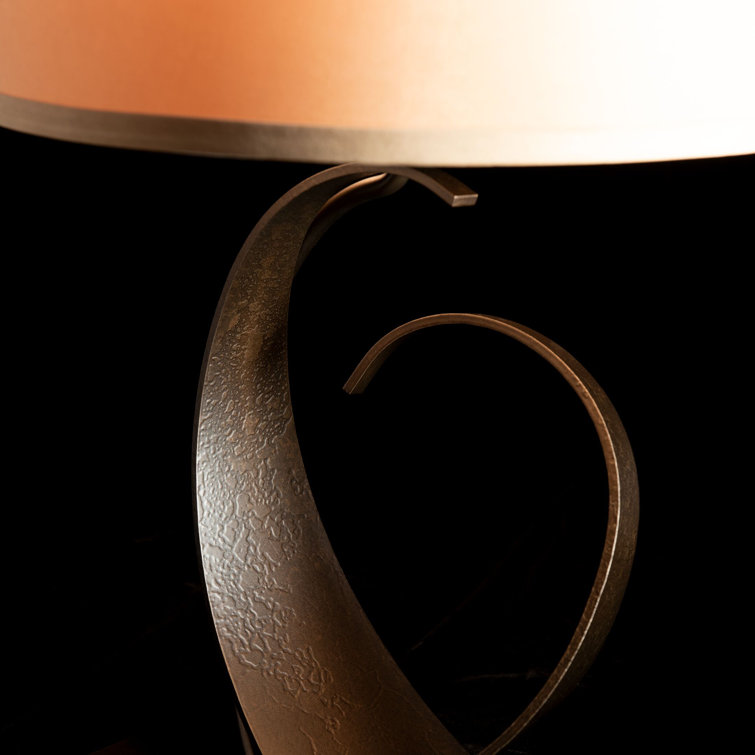 Oil Rubbed Bronze Table Lamp with Natural Anna Shade