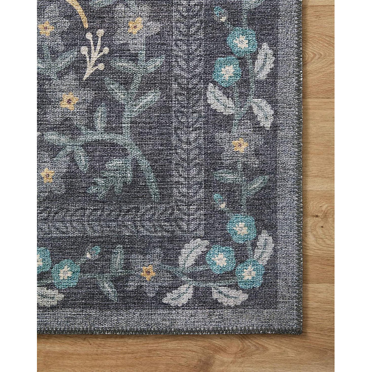 Maison Nightingale Black Wool-Blend 2'6" x 12' Runner Rug