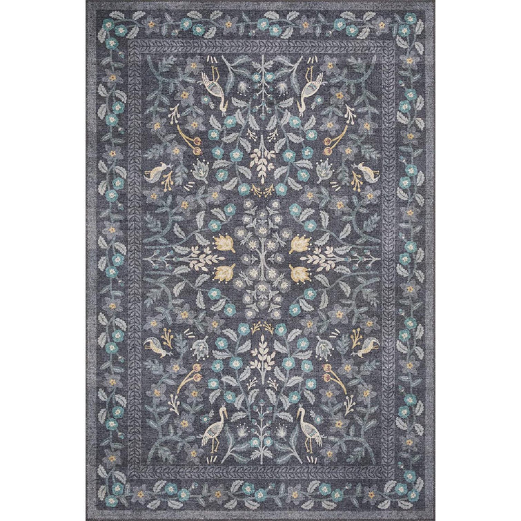 Maison Nightingale Black Wool-Blend 2'6" x 12' Runner Rug
