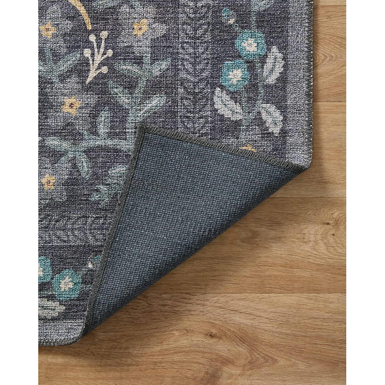 Maison Nightingale Black Wool-Blend 2'6" x 12' Runner Rug