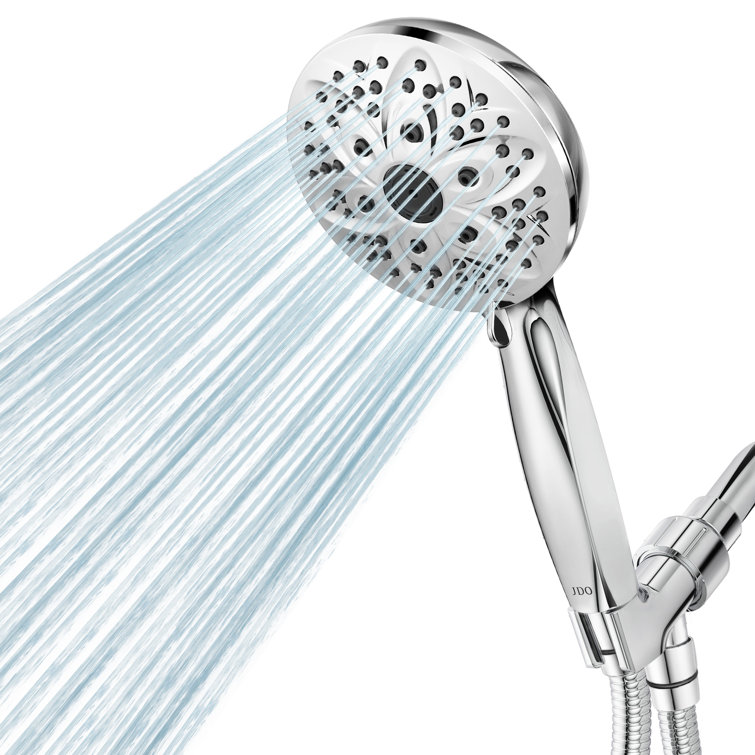 Chrome Handheld Shower Head with 6 Settings and Filter
