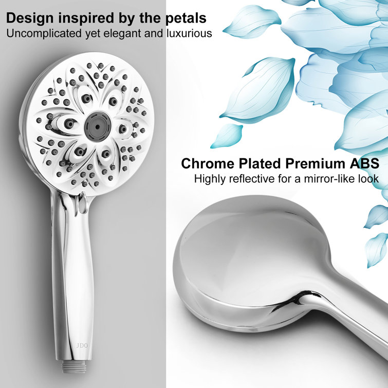 Chrome Handheld Shower Head with 6 Settings and Filter