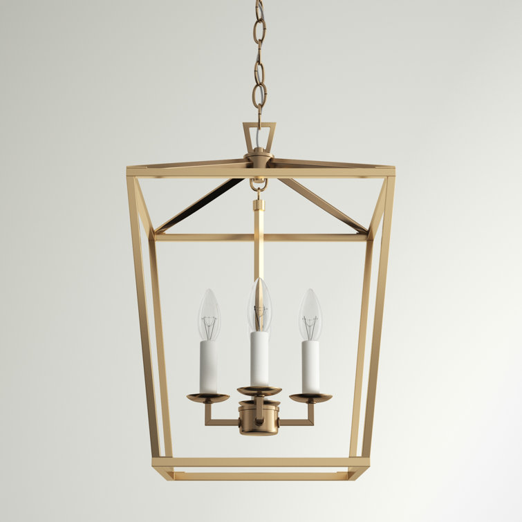 Dianna 18" Satin Brass Indoor/Outdoor 4-Light Lantern Pendant