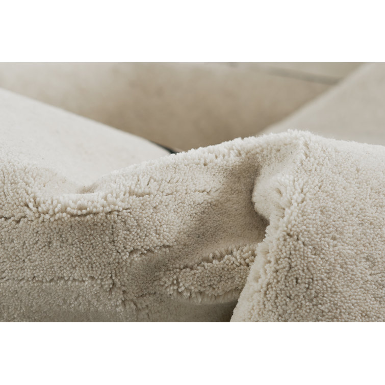 Shayla Whistler Abstract Hand-Tufted Wool Rug - White/Black, 5' x 8'
