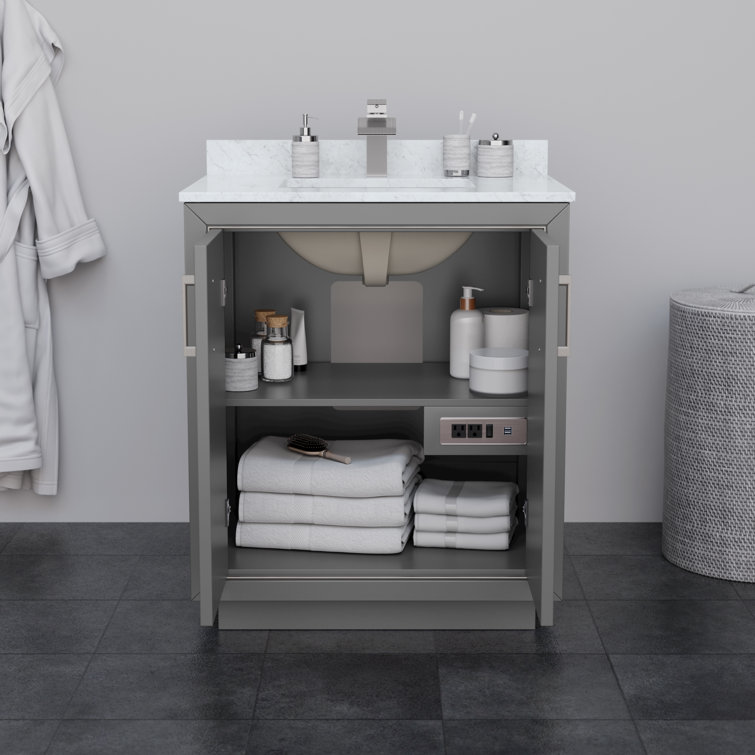 Icon 30-Inch Dark Gray Freestanding Single Sink Bathroom Vanity