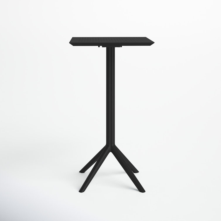 Farrah 23.6'' Plastic / Acrylic Fliptop Outdoor Bar Table