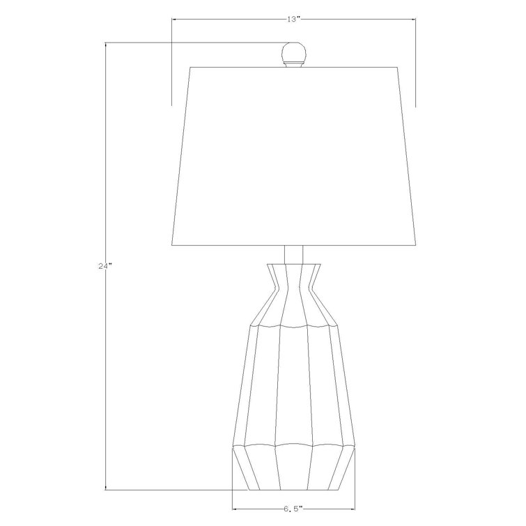 Orange Ceramic Table Lamp with White Linen Shade