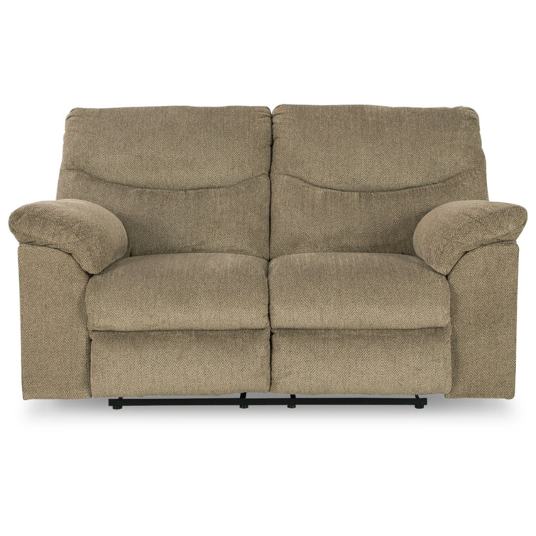 Briar Brown Fabric 70" Tufted Pillow-Top Arm Reclining Loveseat