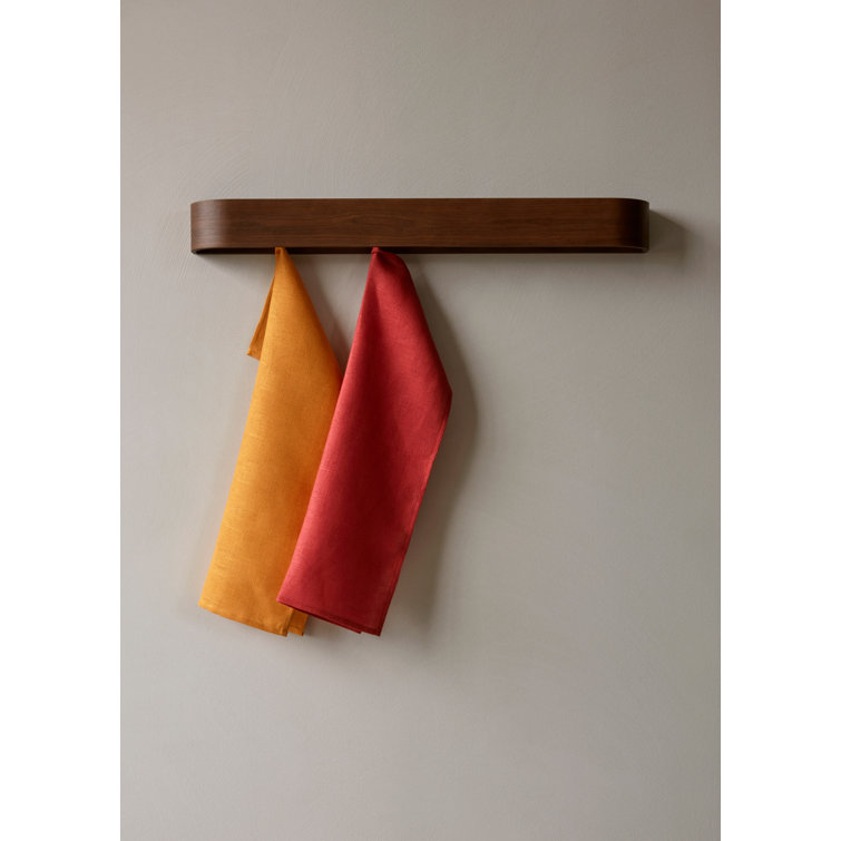 Epoch Dark Stained Oak Wall Mounted Coat Rack with Shelf