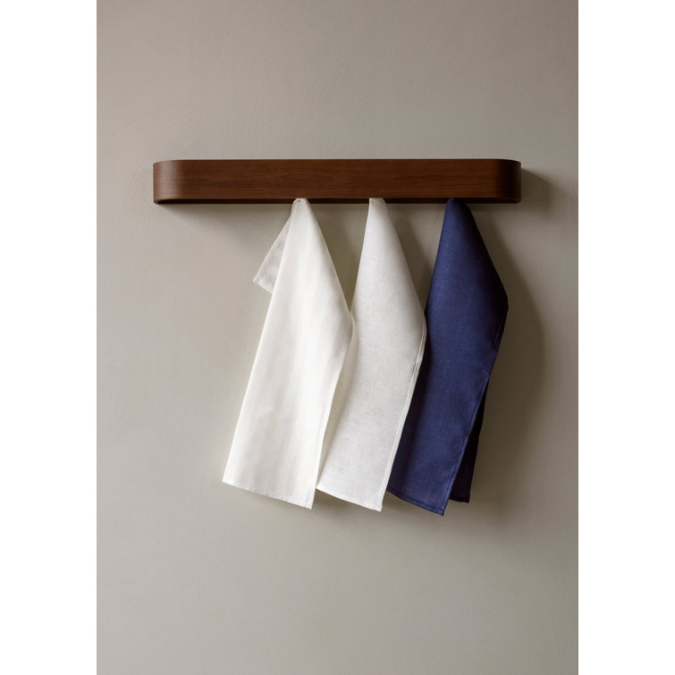 Epoch Dark Stained Oak Wall Mounted Coat Rack with Shelf