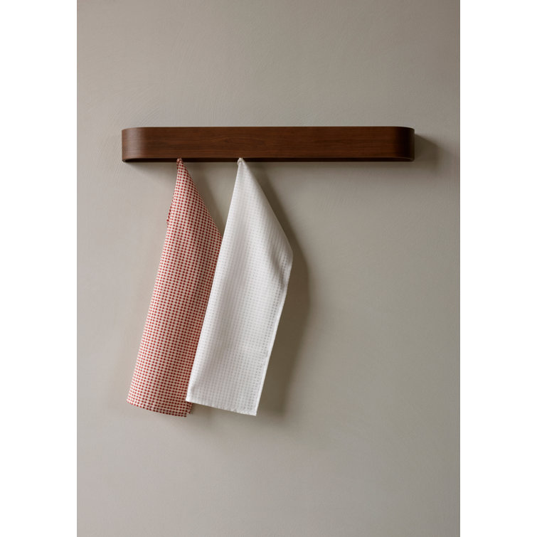Epoch Dark Stained Oak Wall Mounted Coat Rack with Shelf