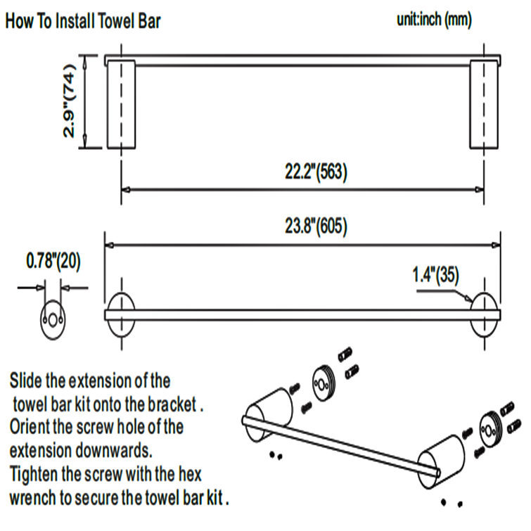 Brushed Nickel 5-Piece Stainless Steel Bathroom Hardware Set