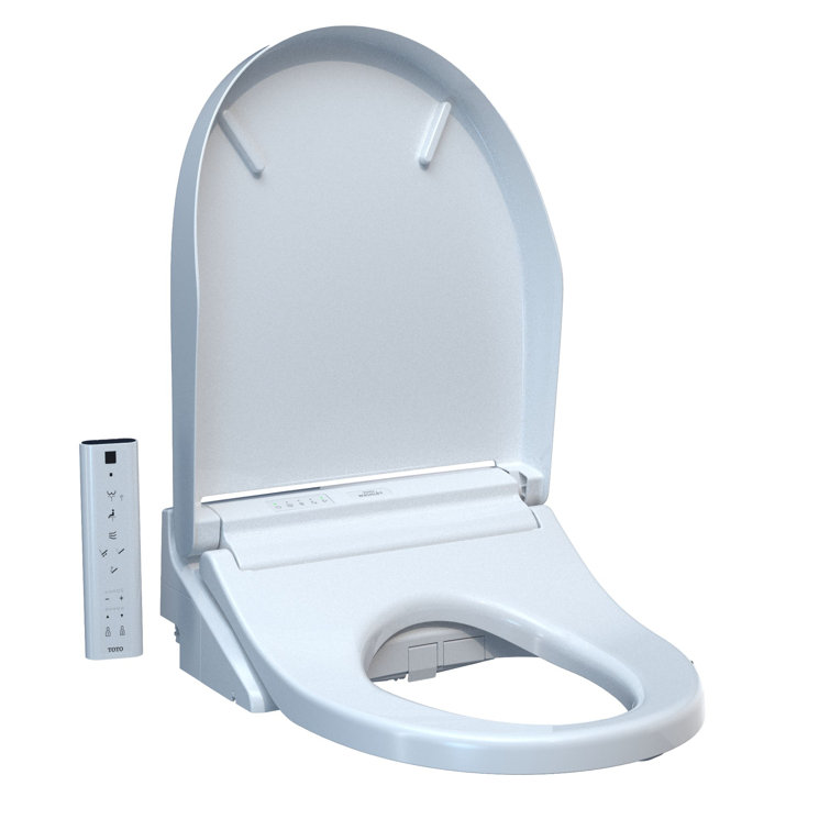 Cotton White Round Heated Electronic Bidet Seat