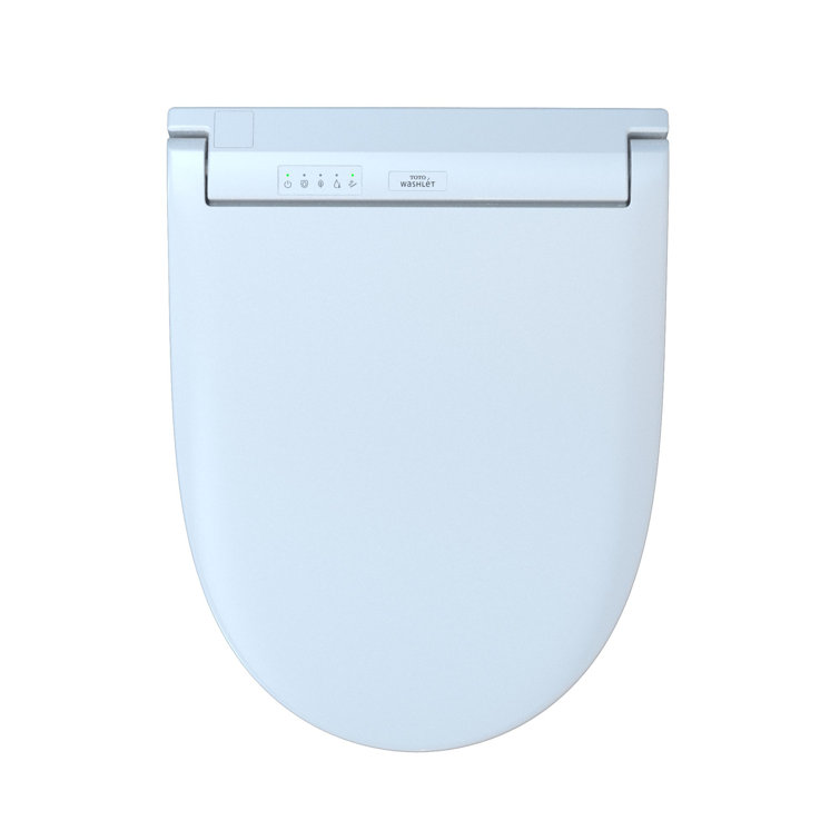 Cotton White Round Heated Electronic Bidet Seat
