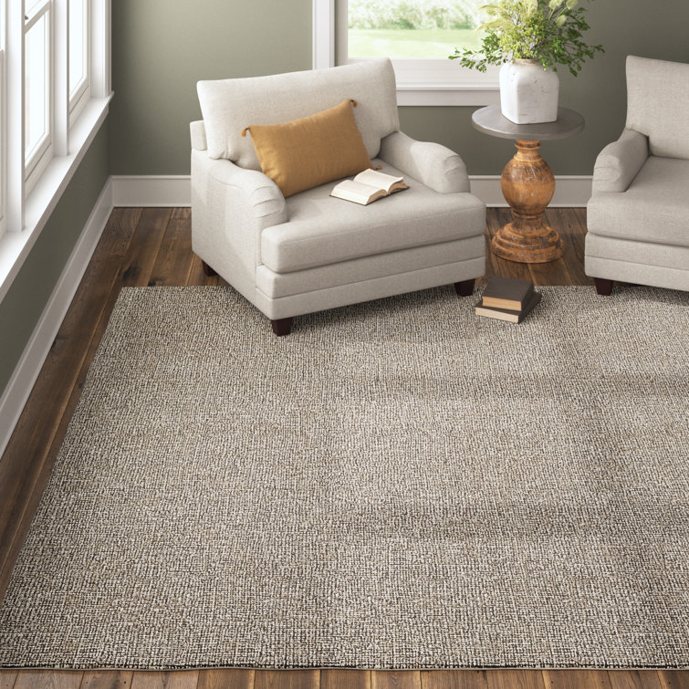 Handmade Ivory Wool Rectangular 9' x 12' Tufted Area Rug