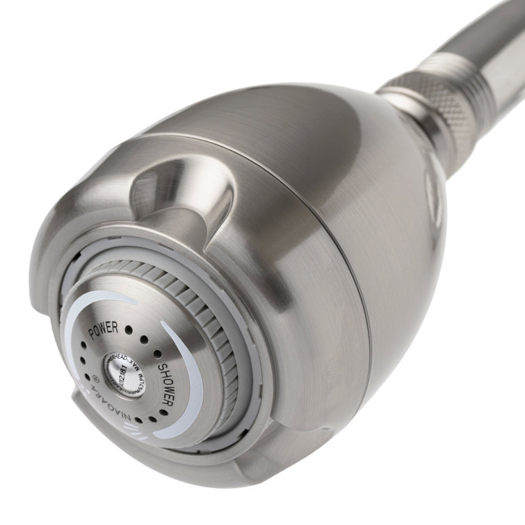 Brushed Nickel Adjustable Wall Mounted Shower Head