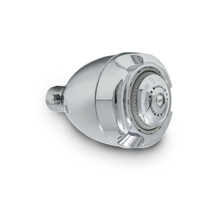 Earth Chrome Adjustable Wall Mounted Shower Head