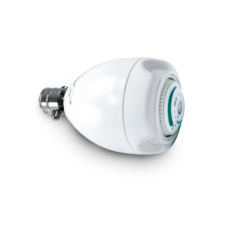 Earth Spa White Matte Adjustable Wall Mounted Shower Head