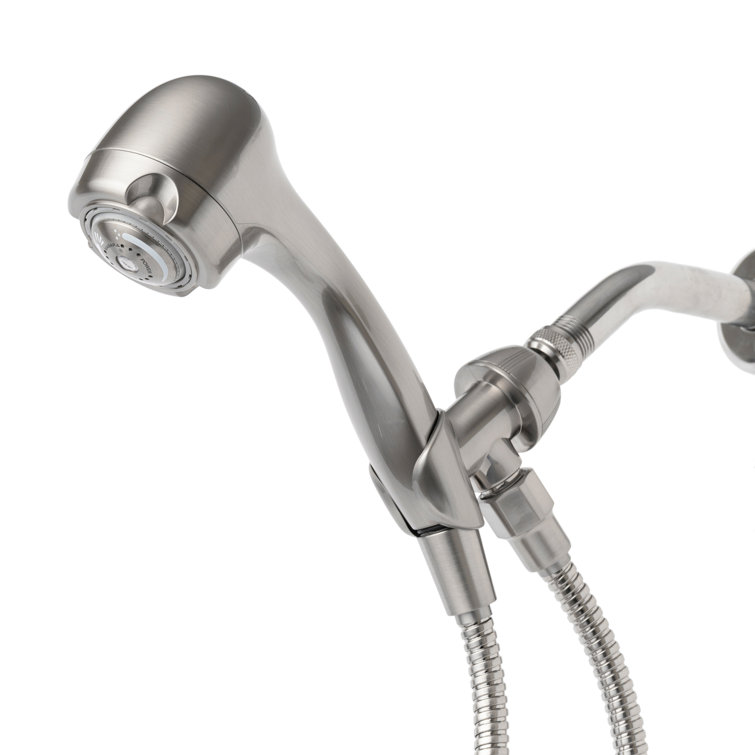 Earth Spa Brushed Nickel Handheld Shower Head with Stainless Steel Hose