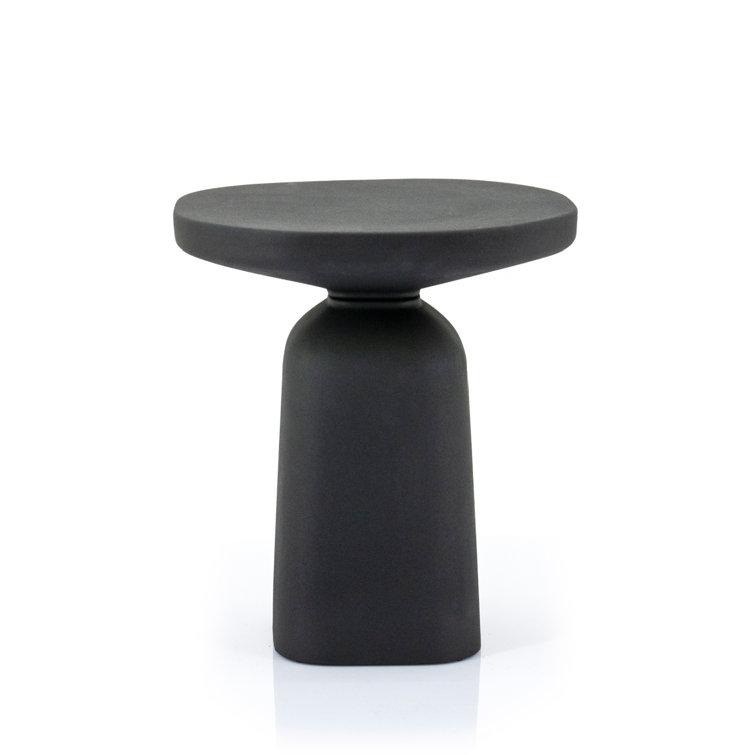 Black Aluminum Rectangular Coffee Table with Coated Finish