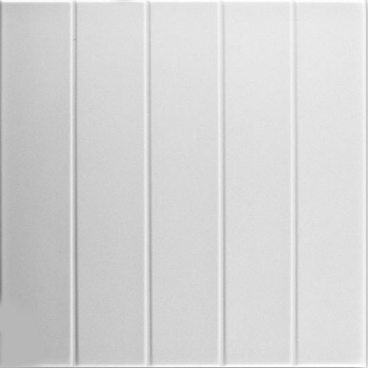 Plain White Polystyrene Bead Board Glue-Up Ceiling Tile