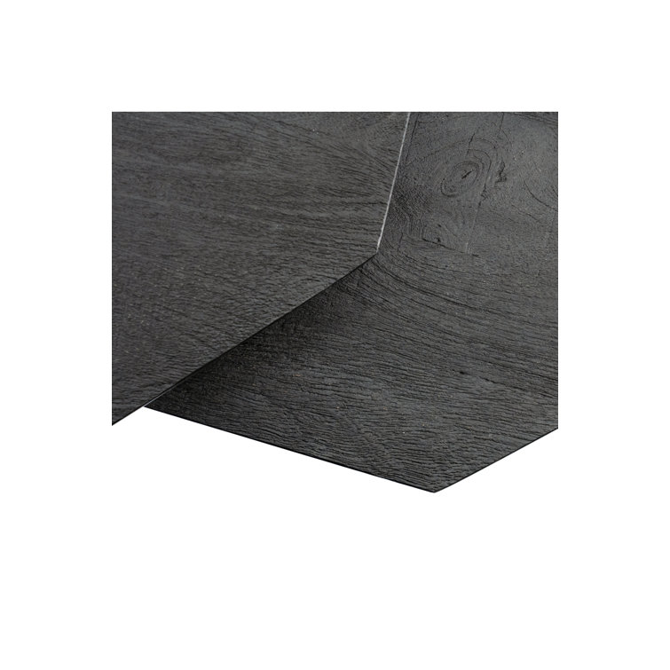Black Mango Wood and Iron Nesting Coffee Tables Set