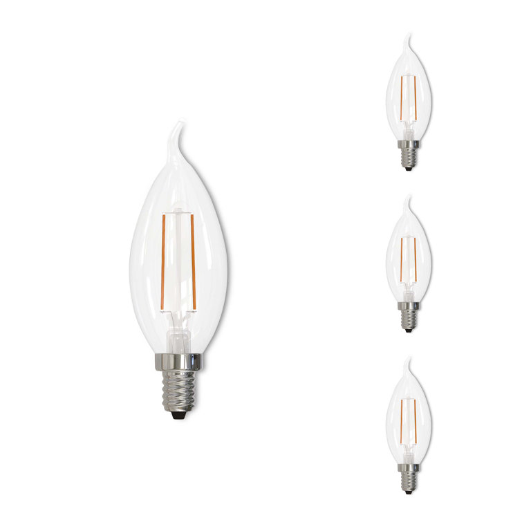 25 Watt Equivalent Clear Dimmable LED Filament Bulb 4-Pack