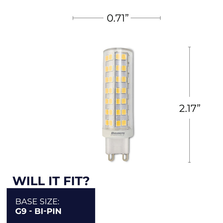 6.5 Watt Clear Dimmable LED Bi-pin Bulbs (Set of 2)