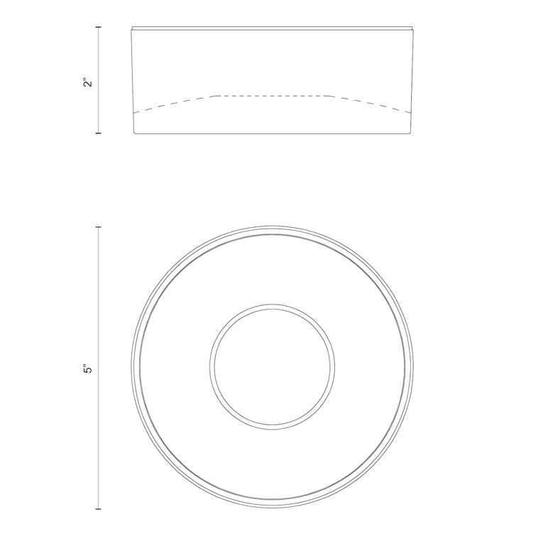 Trenton Sleek White LED Indoor/Outdoor Aluminum Flush Mount