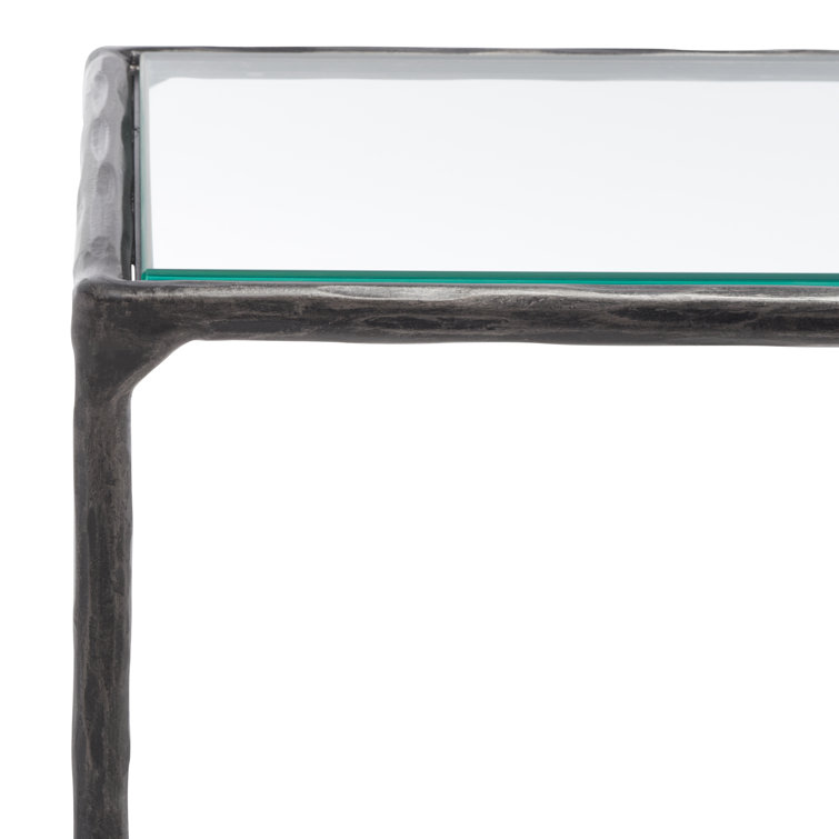 Jessa Aristocratic Black Metal and Glass 48'' Console Table