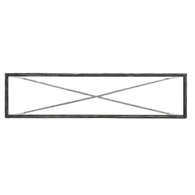 Jessa Aristocratic Black Metal and Glass 48'' Console Table
