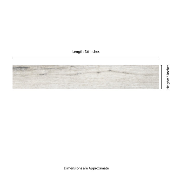 Antoni Platinum 6" x 36" Matte Glazed Porcelain Tile