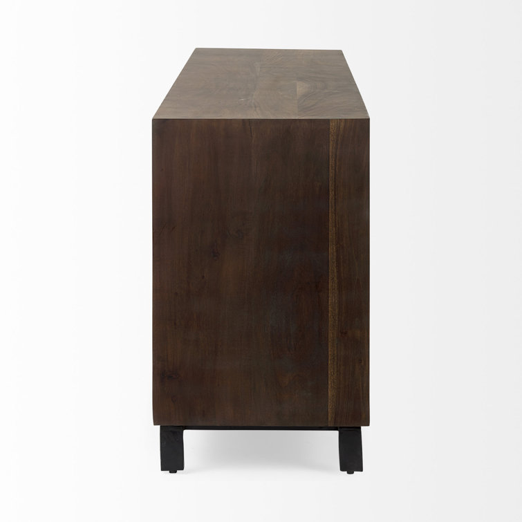 Rundle 68.9'' Brown Wood and Black Resin Sideboard