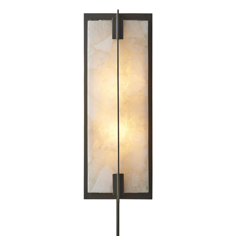 Bronze Elegance 2-Light Quartz Wall Sconce with White Accents