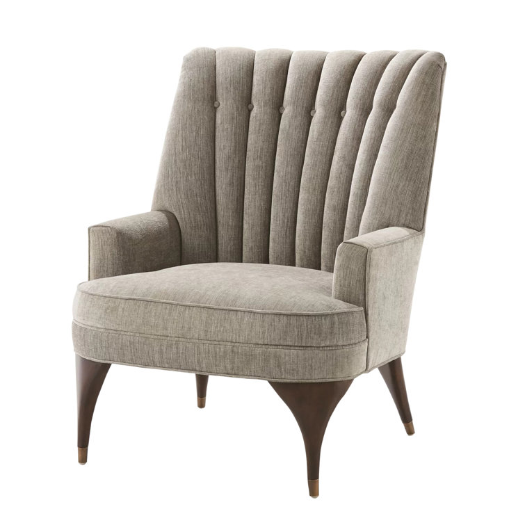 Silversmith Velvet Channel Tufted Accent Chair