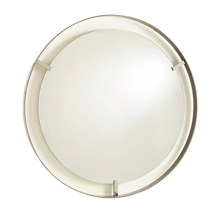 Natural Iron Rim Floating Mirror with Nickel Clips