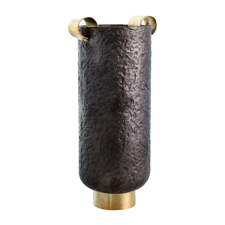 Global Views Amphora Large Ferro Urn in Gunmetal and Brass