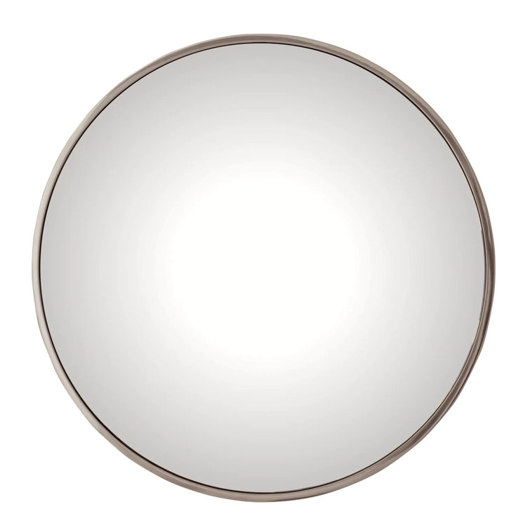Large Round Nickel Finish Convex Mirror