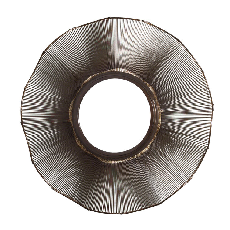 Prairie 46" Round Bronze Iron Wall Mirror
