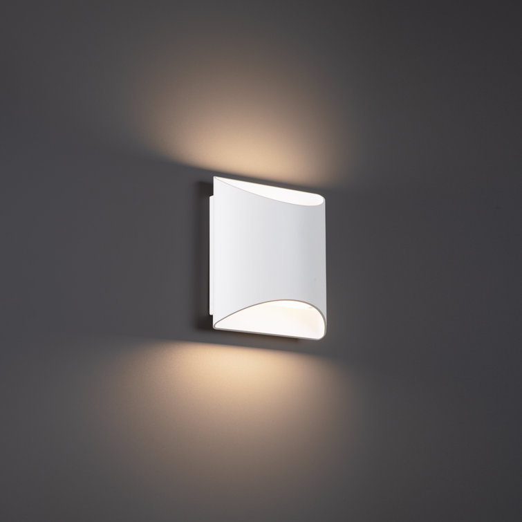 Duet Minimalist White Aluminum LED Wall Sconce