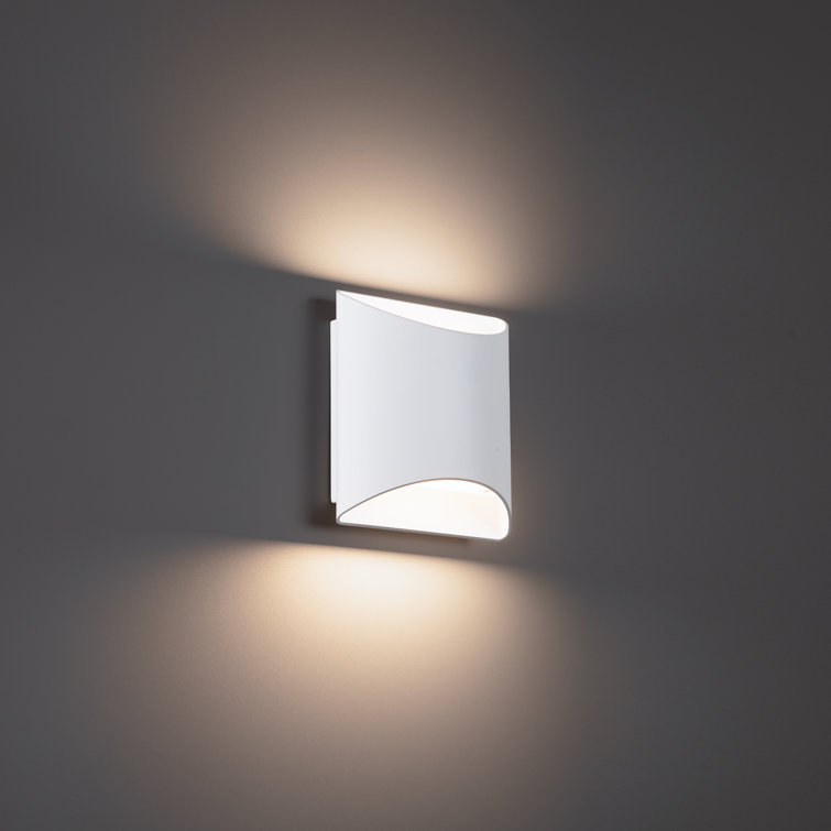 Duet Minimalist White Aluminum LED Wall Sconce