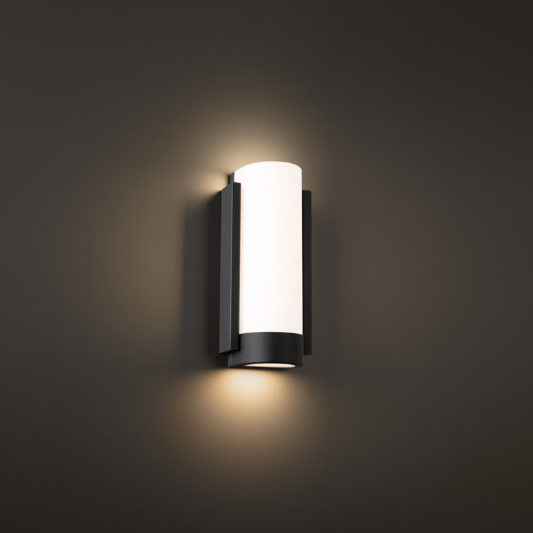 Blake Minimalist Black Cylinder LED Wall Sconce with Dimmable Light