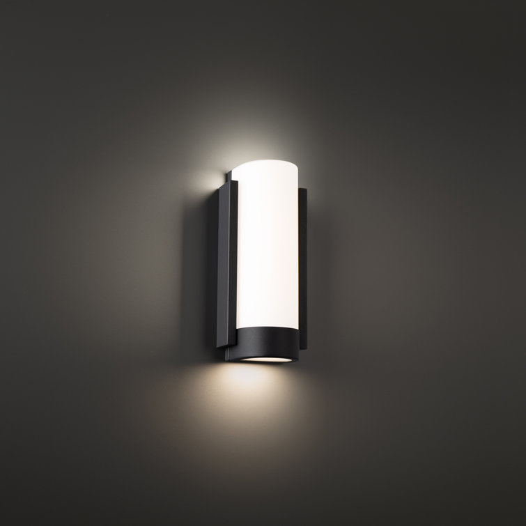 Blake Minimalist Black Cylinder LED Wall Sconce with Dimmable Light