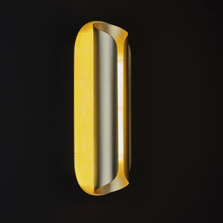 Julie Fuillet Gold Aluminum Dimmable LED Wall Sconce