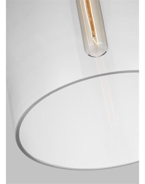 Monroe Polished Nickel Clear Glass Pendant Light
