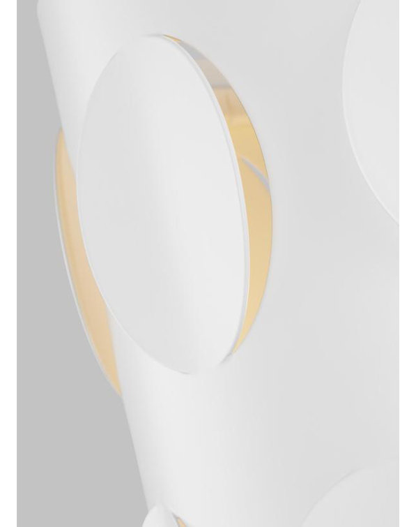 Dottie Polished Nickel 13" Brass-Glass Drum Flush Mount