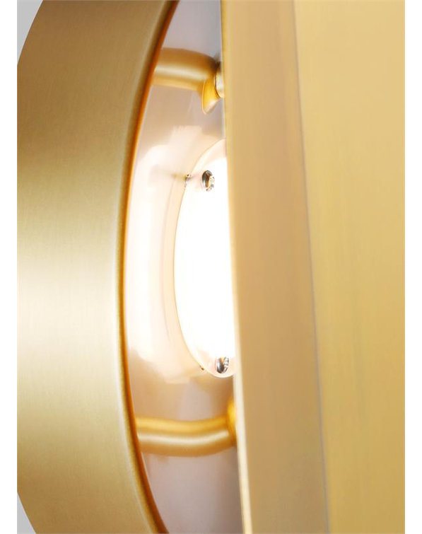 Dottie Burnished Brass Dimmable LED Wall Sconce, 12"