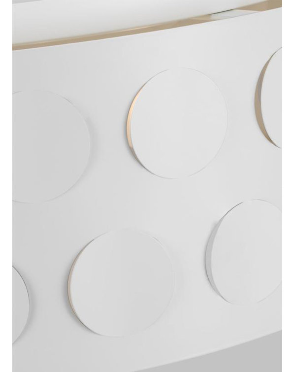 Dottie Polished Nickel 4-Light Flush Mount with Etched Glass