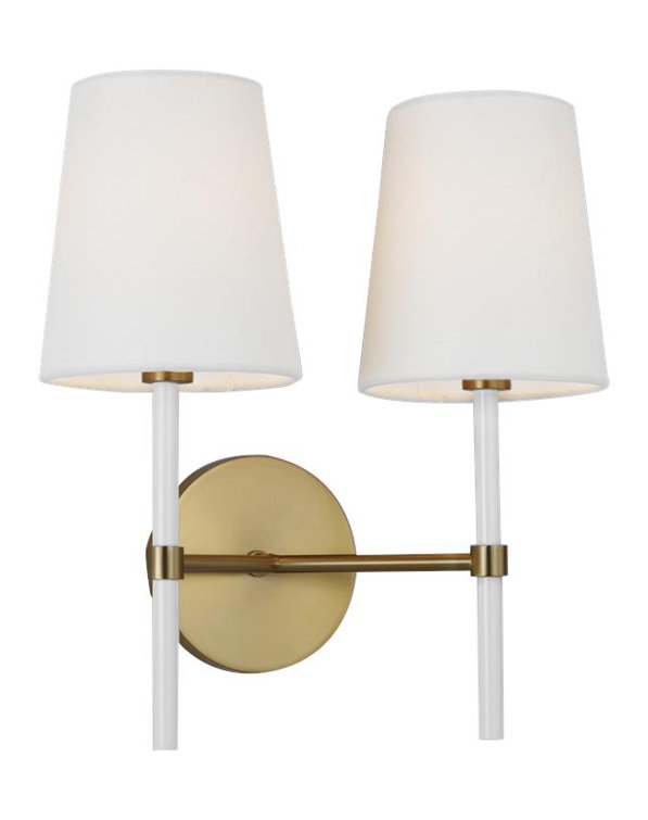 Monroe Cone-Shaped 12'' Brass Dimmable Wall Sconce